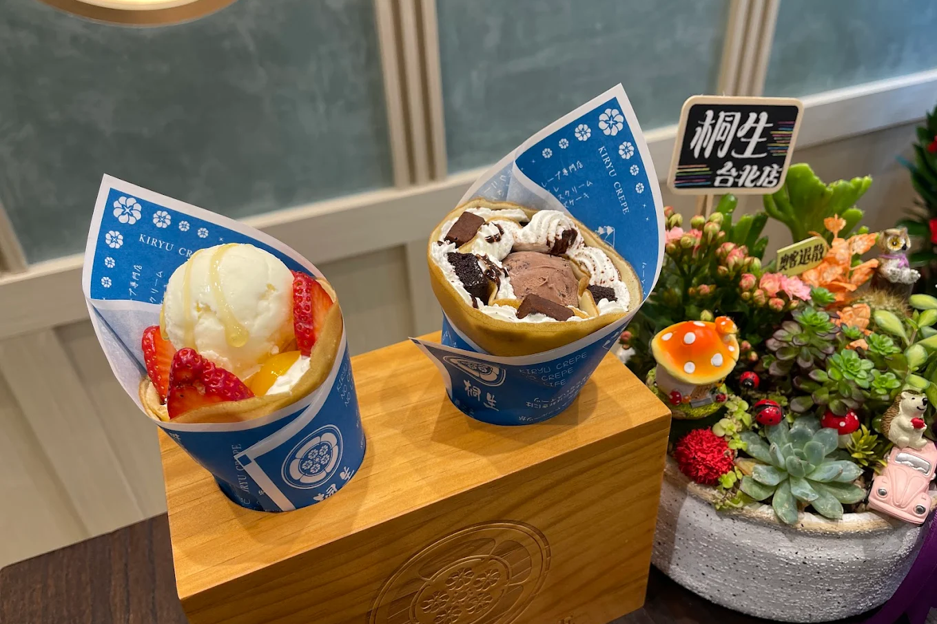 現點現做的日式可麗餅，冰淇淋與時令水果都給得大方